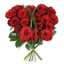 Kytica Srdce lásky z nádherných červených ruží