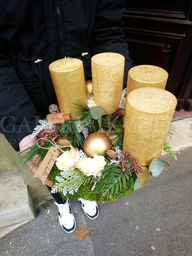 Adventný veniec Zlaté Vianoce