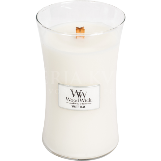 Sviečka Woodwick® veľká White Teak